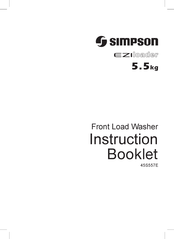 Electrolux simpson EZIloader 45S557E Instruction Booklet