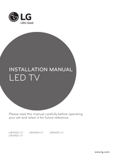 LG LW300C-U Series Installation Manual