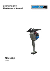 Weber Mt SRV 300-II Operating And Maintenance Manual