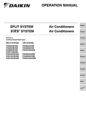 Daikin FHQ-CB Operation Manual