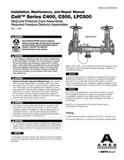 Watts AMES Colt C400 Instruction, Installation, Maintenance And Repair Manual