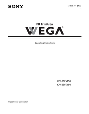 Sony WEGA Trinitron KV-25FS150 Operating Instructions Manual