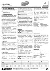 Monacor PATL-100/XC Quick Start Manual