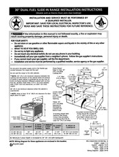 Frigidaire GLCS376ABA Installation Instructions Manual