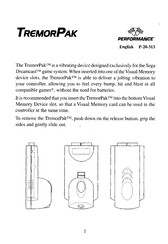 InterAct Accessories Performance TremorPak Manual