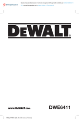 DeWalt DWE6411-QS Manual