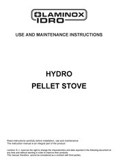 LAMINOX IDRO HYDRO Use And Maintenance Instructions