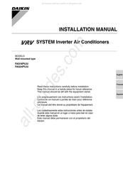 Daikin VRV FAQ18PVJU Installation Manual