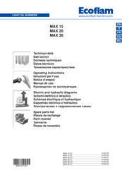 Ecoflam MAX 20 TL Operating Instructions Manual