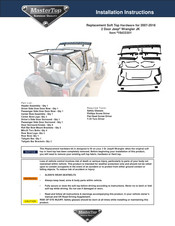 MasterTop 15433301 Installation Instructions Manual