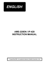 JUKI AMS-220EN / IP-420 Instruction Manual