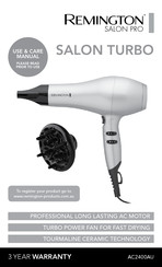 Remington SALON TURBO AC2400AU Manual