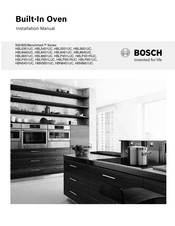 Bosch HBL8461UC Installation Manual
