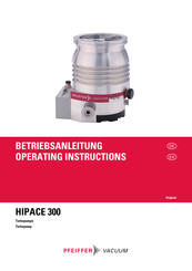 Pfeiffer Vacuum HiPace 800 Operating Instructions Manual