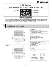 Aiphone LEF-5C Instructions Manual