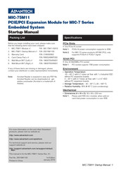 Advantech MIC-75M11 Manual