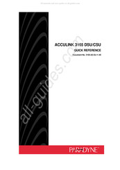 Paradyne Acculink 3165 DSU Quick Reference