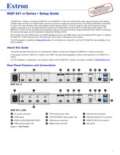 Extron electronics MGP 641 xi Series Setup Manual