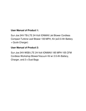 SNOWJOE SUNJOE 24V-WSB-LTE Manual