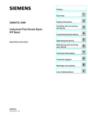 Siemens SIMATIC IFP1200 Basic Operating Instructions Manual