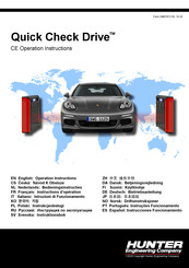Hunter Quick Check Drive Operation Instructions Manual