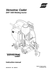 ESAB Versotrac Cadet EWH 1000 SAW single Instruction Manual