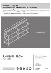 Sauder 422294 Assembly Instructions Manual