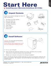 Microtek ArtixScan DI 3130c Start Here Manual