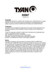 TYAN S5567G2NR Instructions Manual