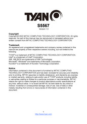 TYAN S5567 Instructions Manual