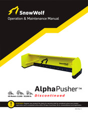 SnowWolf AlphaPusher Operation & Maintenance Manual