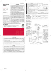 Hitachi RAC-E80YHA Installation Manual