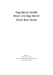 Draytek VigorSwitch G1080 Quick Start Manual