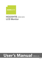 HANNspree HO225HTB User Manual