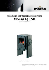 Morso 1440B Installation And Operating Instructions Manual