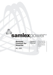 Samlexpower RC-300 Owner's Manual