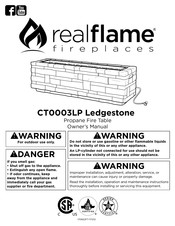 RealFlame Ledgestone CT0003LP-GLS Owner's Manual