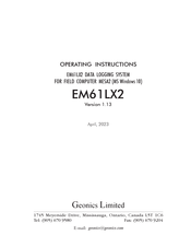 Geonics Limited EM61LX2 Operating Instructions Manual