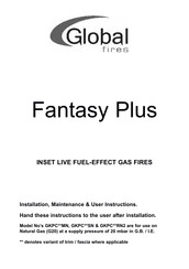 Global Fires Fantasy Plus GKPC MN Series Installation, Maintenance & User Instructions
