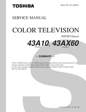 Toshiba 43AX60 Service Manual