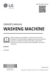 LG WT9DSBP Owner's Manual