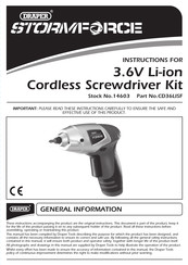 Draper 14603 Instructions Manual