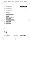 EINHELL Bavaria BWS 115-2 Operating Instructions Manual