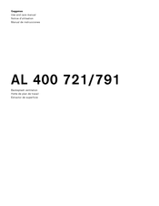 Gaggenau AL 400 721 Use And Care Manual