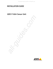 Axis F1004 Installation Manual