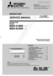 Mitsubishi Electric MSH-A18ND-S1 Service Manual