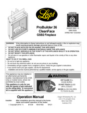 Lopi ProBuilder 36 CleanFace GSB2 Manual
