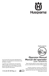 Husqvarna Z 254F Operator's Manual