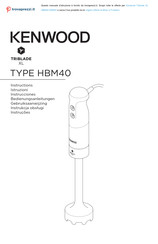 Kenwood Triblade XL HBM40.306WH Instructions Manual