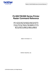 Brother PJ-883 Command Reference Manual